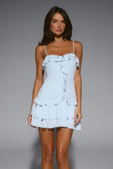 Sweet Noise Embellished Mini Dress Light Blue
