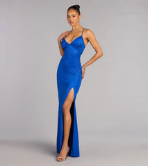 Liliana Rhinestone Lace-Up Formal Dress