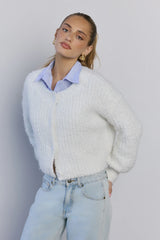 Ice Queen Knit Cardigan White