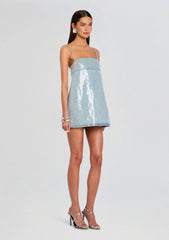Nadiya Sequin Denim Dress