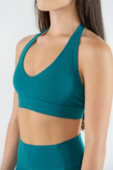 Women's Lycra Halter Beauty Back Sports Bra Tank Top | Workout Yoga Gym Running Fitness Top