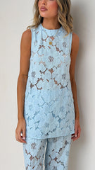 Makaylie Top - Blue Flower