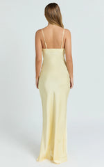 Bias Cut Dress in Lemon