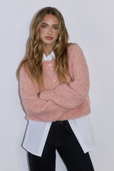 Ice Queen Knit Cardigan Pink