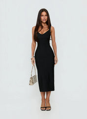 Justina Bandage Midi Dress Black
