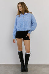 Ice Queen Knit Cardigan Blue