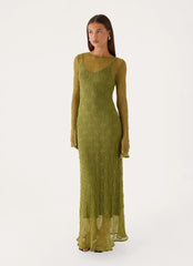 Chalet Maxi Dress - Olive Green