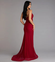 Adrianna Faux Pearl Mermaid Formal Dress