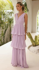 Kaelan Tiered Maxi Dress - Lilac
