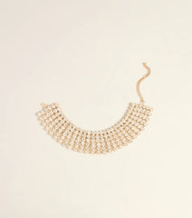 All Eyes Here Rhinestone Statement Choker Necklace