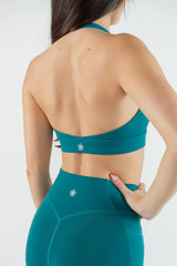 Women's Lycra Halter Beauty Back Sports Bra Tank Top | Workout Yoga Gym Running Fitness Top