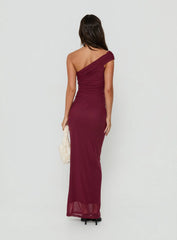 Spritzia One Shoulder Maxi Dress Plum