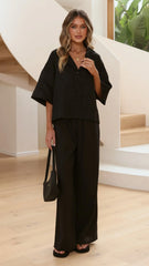 Luna Button Up Shirt - Black