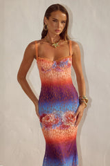 SERINA LACE MAXI DRESS - NADIA PINK OMBRE