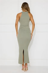 Mayfair Knit Maxi Skirt Khaki
