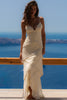 vanilla georgette hand embellished tiered maxi dress - limited edition