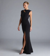 Deirdre Ruched High Slit Mermaid Dress