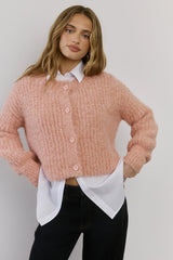 Ice Queen Knit Cardigan Pink