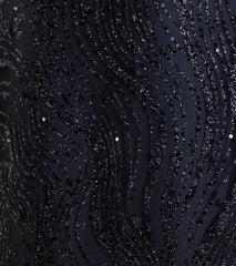 Klaire Lace-Up A-Line Glitter Sequin Formal Dress