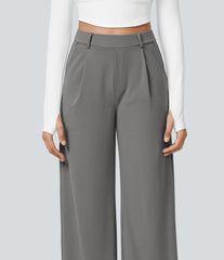 DayStretch High Waisted Pocket Straight Leg Work Pants