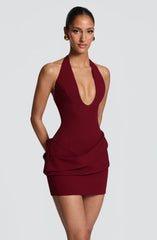 Adaline Mini Dress - Burgundy