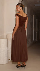 Immy Midi Dress - Brown