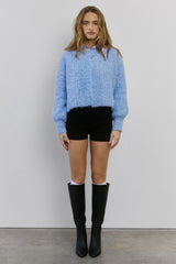 Ice Queen Knit Cardigan Blue
