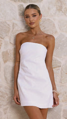 Dana Strapless Mini Dress - White