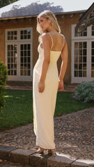 Charlotte Draped Maxi Dress - Yellow