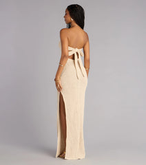 Catrina Crochet Slit Formal Dress
