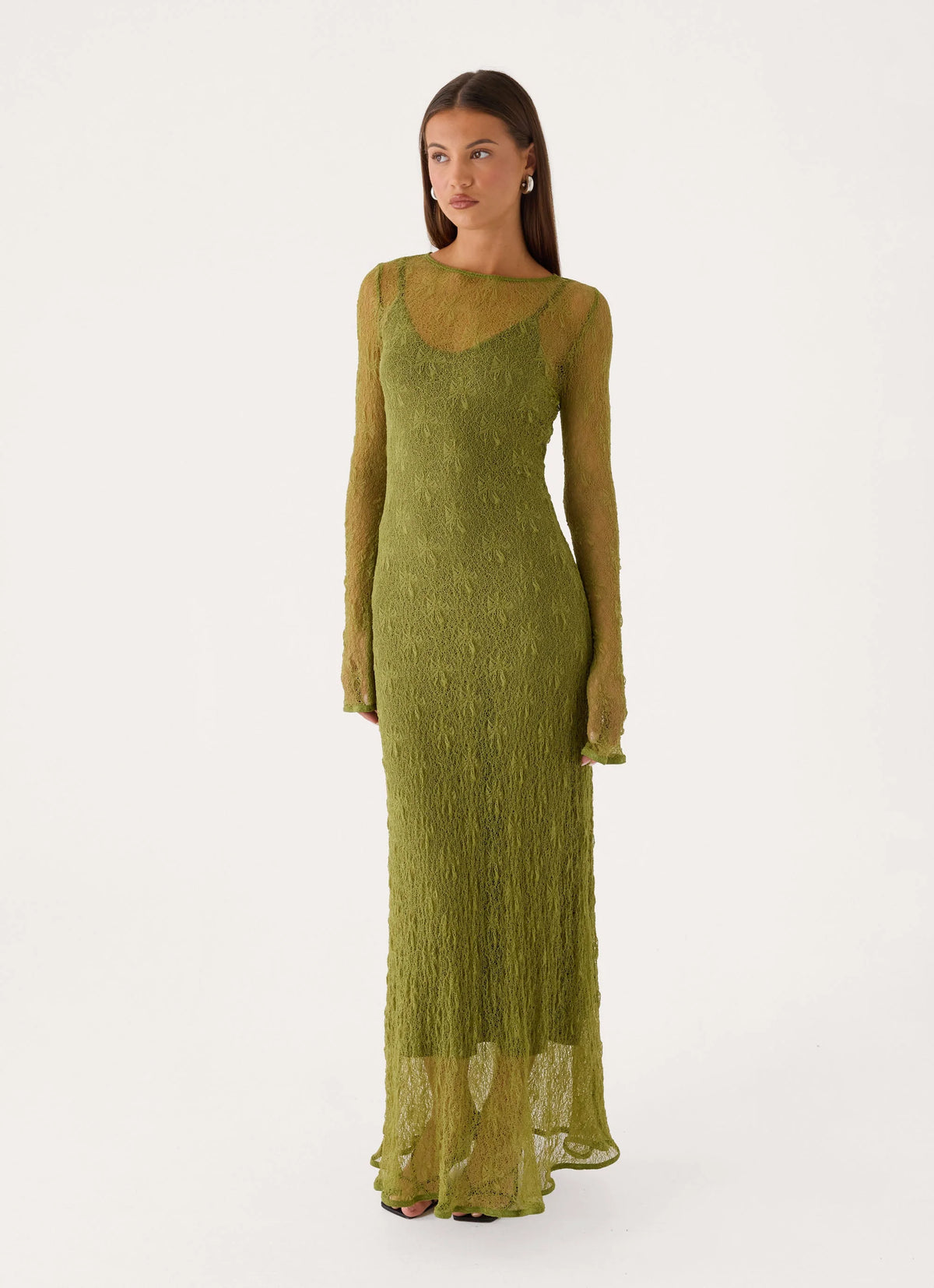 Chalet Maxi Dress - Olive Green