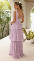 Kaelan Tiered Maxi Dress - Lilac