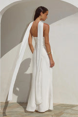 MADELEINE STRAPLESS MAXI DRESS - PEARL