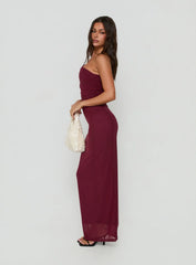 Spritzia One Shoulder Maxi Dress Plum