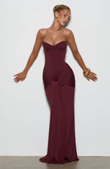 Gia Maxi Dress - Cherry Lacquer