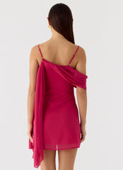 In Your Place Mini Dress - Fuchsia