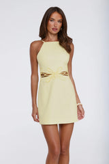 Tulip Whisper Mini Dress Yellow