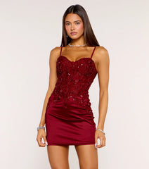 Karla Corset Satin Mini Dress