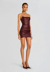 James Coated Denim Mini Dress