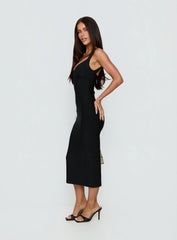 Justina Bandage Midi Dress Black