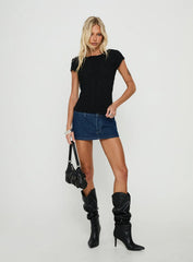 Rowann Textured Top Butter Black