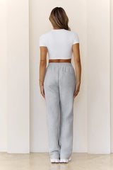 BASE Fleece Straight Leg Sweatpants Grey Marle